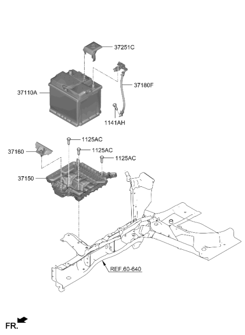 2022 Kia Niro EV Battery & Cable Diagram