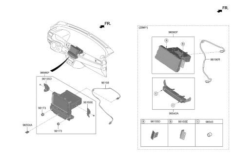 2022 Kia Niro EV Cable Assembly-Usb Diagram for 96595Q4500