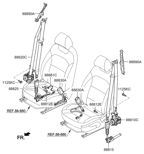 2022 Kia Niro EV Pad N K Diagram for 88810Q4500WK