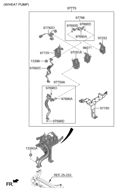 2020 Kia Niro EV Valve-Solenoid Diagram for 97725K4100