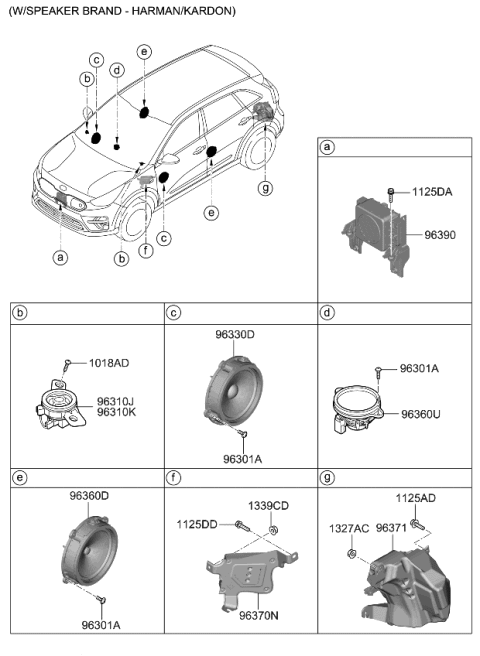 2020 Kia Niro EV CONTROL UNIT ASSY-VE Diagram for 96390Q4UU0