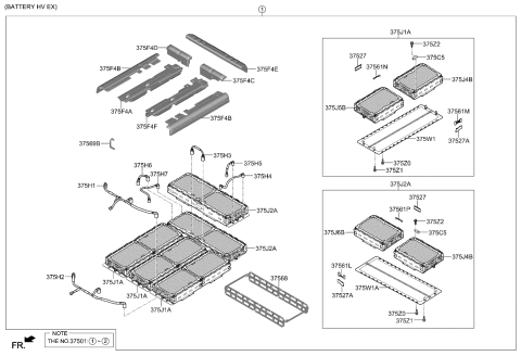 2020 Kia Niro EV Block Assembly-Cooling Diagram for 375W1K4000