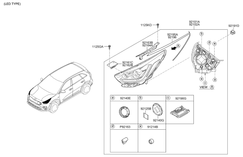 2019 Kia Niro EV Head Lamp Diagram 2