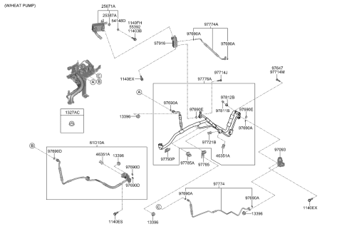 2022 Kia Niro EV Air Condition System-Cooler Line Diagram 3