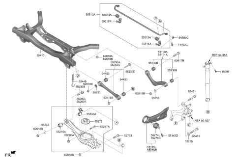 2019 Kia Niro EV Rear Suspension Control Arm Diagram