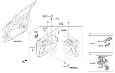 2021 Kia Niro EV PANEL ASSY-FRONT DOO Diagram for 82306G5360DR0