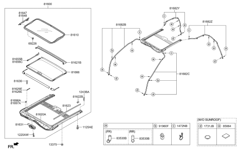 2021 Kia Niro EV Sunroof Diagram