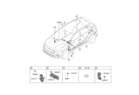 2022 Kia Niro EV Wiring Assembly-Floor Diagram for 91510Q4220