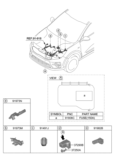 2022 Kia Niro EV Protector-Wiring Diagram for 91961K4030