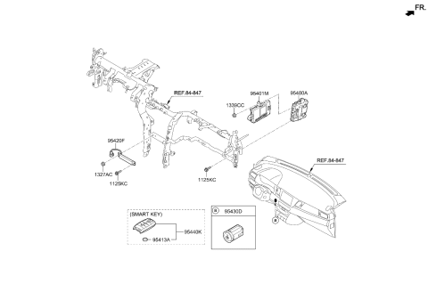 2019 Kia Niro EV Unit Assembly-BCM & RECE Diagram for 95400Q4430