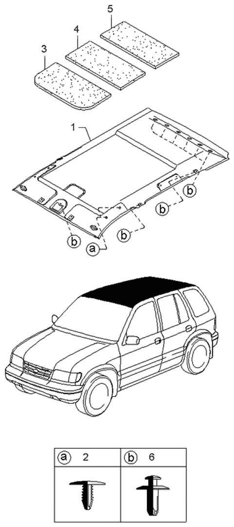1999 Kia Sportage Top Ceiling Diagram 2