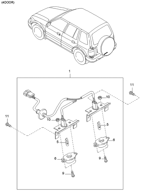 1999 Kia Sportage License Lamps Diagram 2