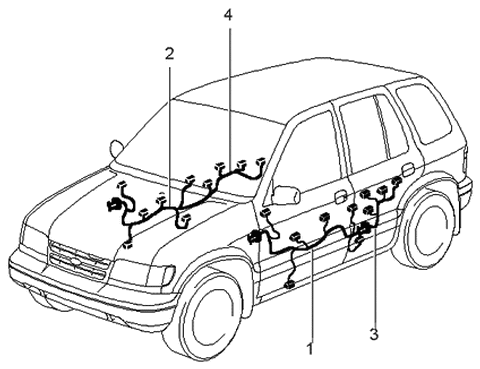 1999 Kia Sportage Door Wiring Harnesses Diagram 3