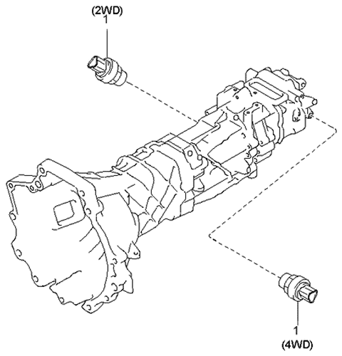 1997 Kia Sportage Speed Sensor Diagram for 0K01155475B