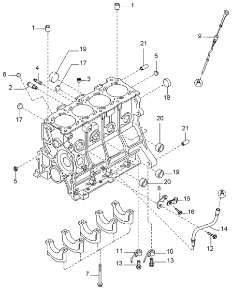 1997 Kia Sportage Cylinder Block Diagram