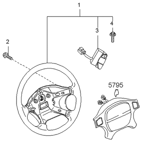 1998 Kia Sportage Steering Wheel Diagram