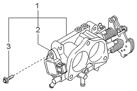 1997 Kia Sportage Body Assembly-Throttle Diagram for 0K08A13640
