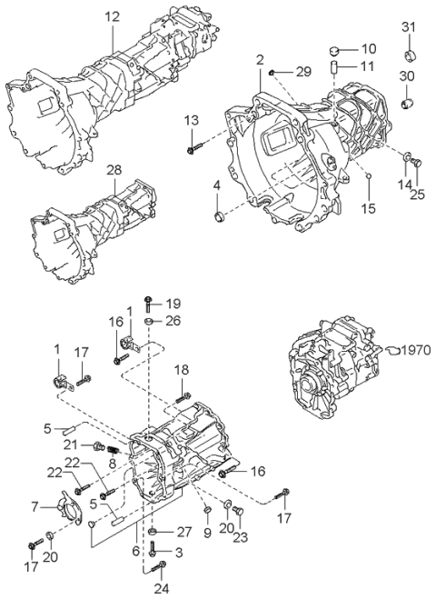 1997 Kia Sportage Transmission Case Diagram 2