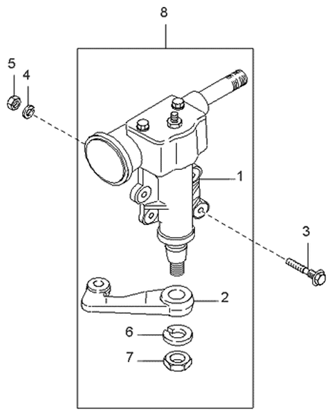 1998 Kia Sportage Gear Assembly-Power Steering Diagram for 0K02232110B