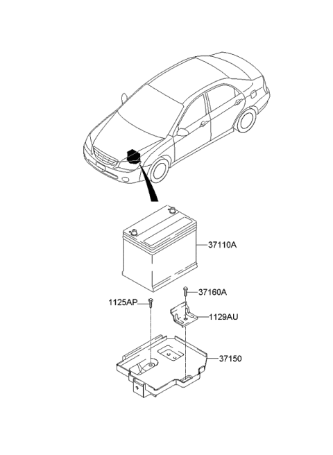 2009 Kia Spectra SX Battery Diagram