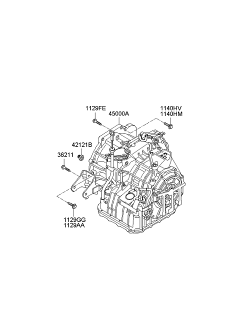 2007 Kia Spectra5 SX Transaxle Assy-Auto Diagram