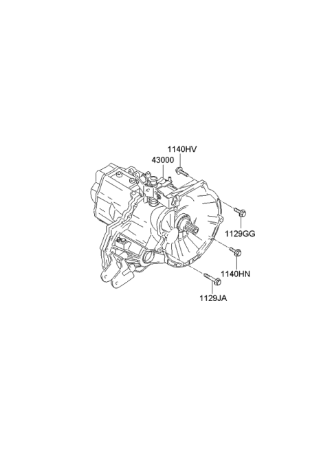 2007 Kia Spectra SX Transaxle Assy-Manual Diagram