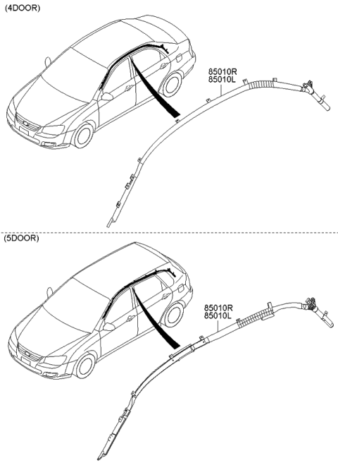 2007 Kia Spectra SX Curtain Airbag Diagram