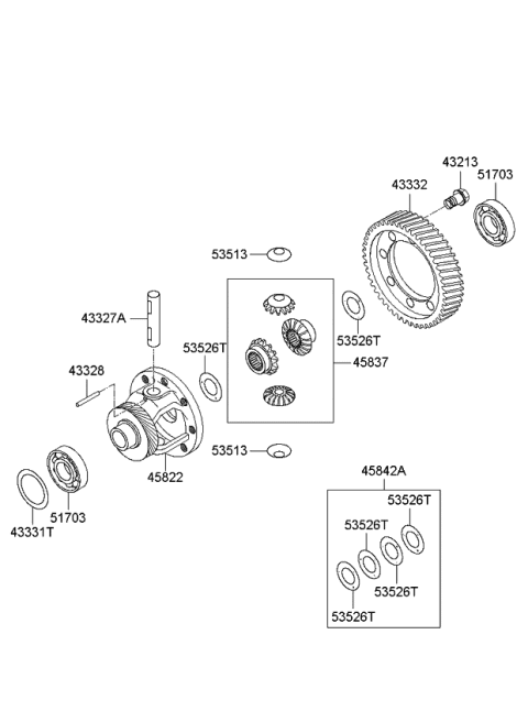 2008 Kia Spectra5 SX Transaxle Gear-Manual Diagram 2