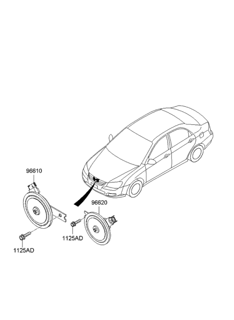 2008 Kia Spectra SX Horn Diagram