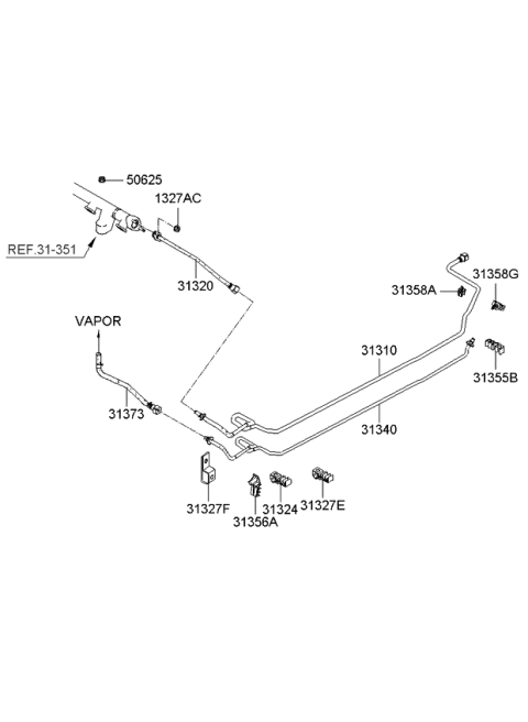 2007 Kia Spectra SX Brake Fluid Line Diagram 4