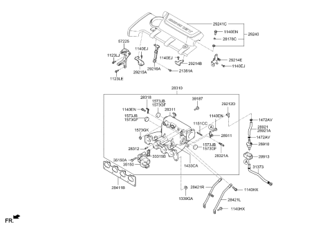 2007 Kia Spectra SX Intake Manifold Diagram