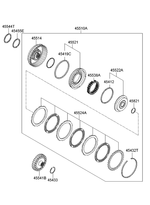 2007 Kia Spectra SX Transaxle Clutch-Auto Diagram 1