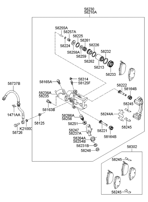 2009 Kia Spectra SX Rear Axle Diagram 2