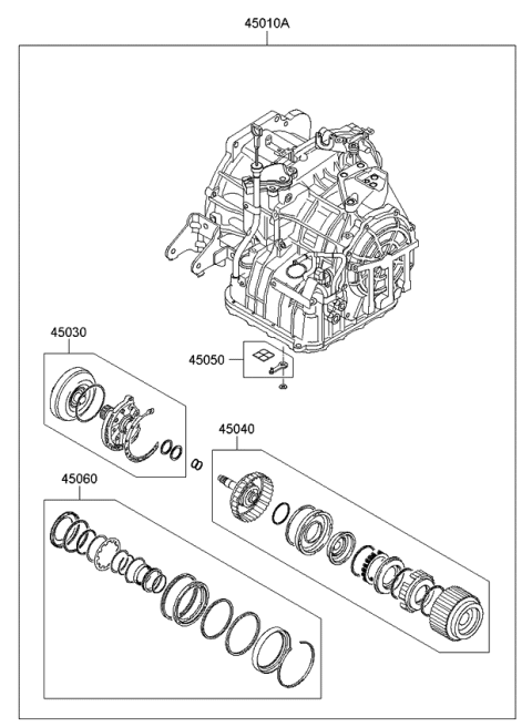 2008 Kia Spectra SX Transaxle Gasket Kit-Auto Diagram