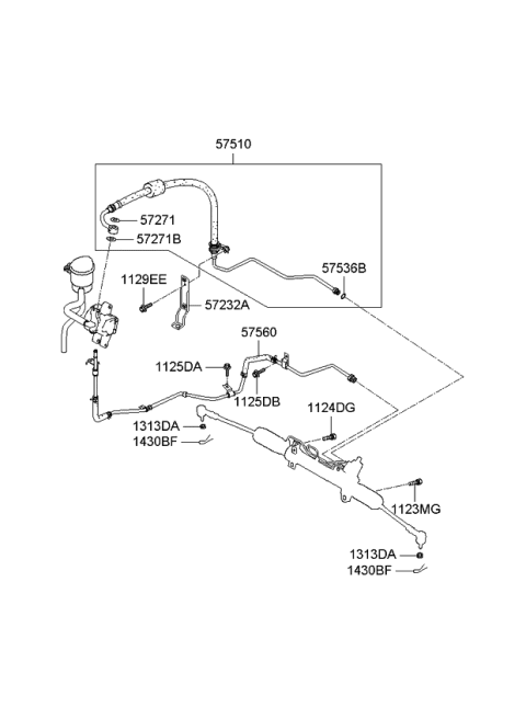 2009 Kia Spectra5 SX Power Steering Gear Box Diagram 2