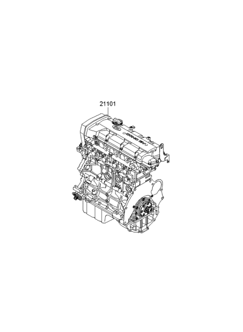 2009 Kia Spectra SX Sub Engine Assy Diagram