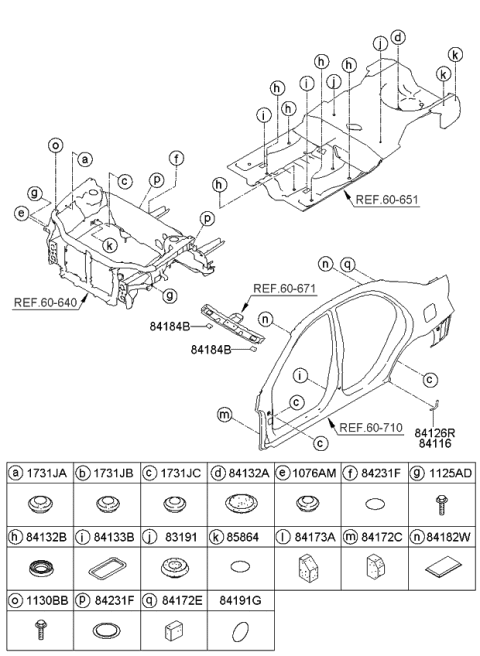 2008 Kia Spectra SX Isolation Pad & Floor Covering Diagram 2