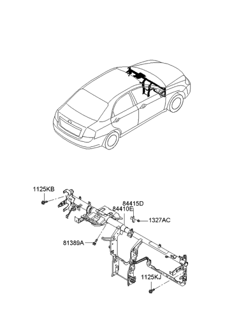 2008 Kia Spectra5 SX Cowl Panel Diagram 2