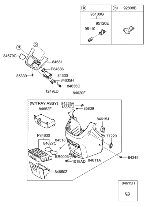 2009 Kia Sedona Console-Floor Diagram