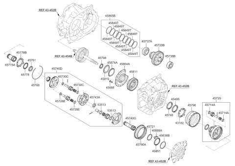 2009 Kia Sedona Transaxle Gear-Auto Diagram 2