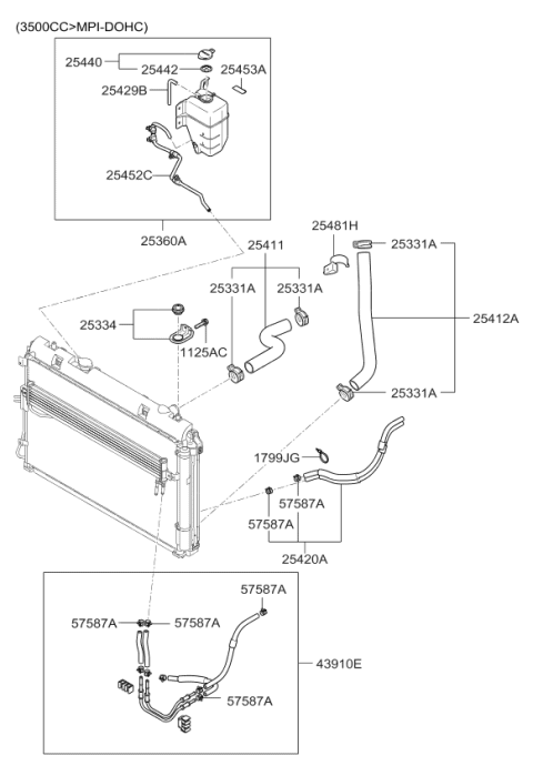 2011 Kia Sedona Engine Cooling System Diagram 4