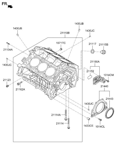 2011 Kia Sedona Cylinder Block Diagram 1