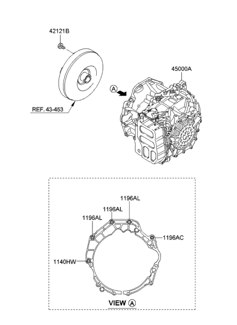 2011 Kia Sedona Transaxle Assy-Auto Diagram 2