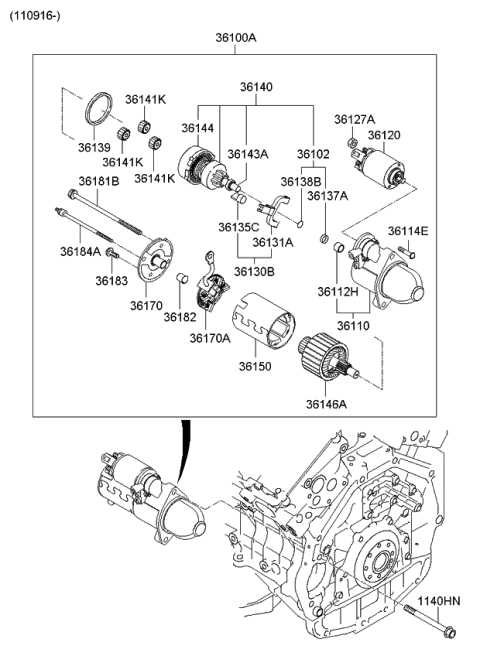 2011 Kia Sedona Starter Diagram 2