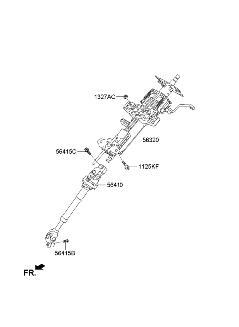 2011 Kia Sedona Steering Column & Shaft Diagram