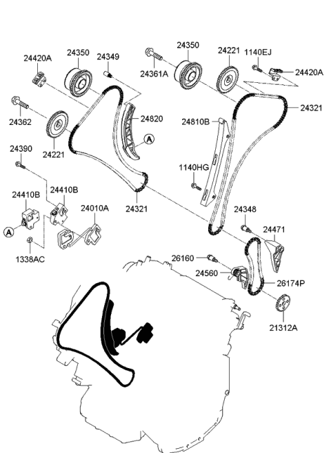 2012 Kia Sedona Camshaft & Valve Diagram 1