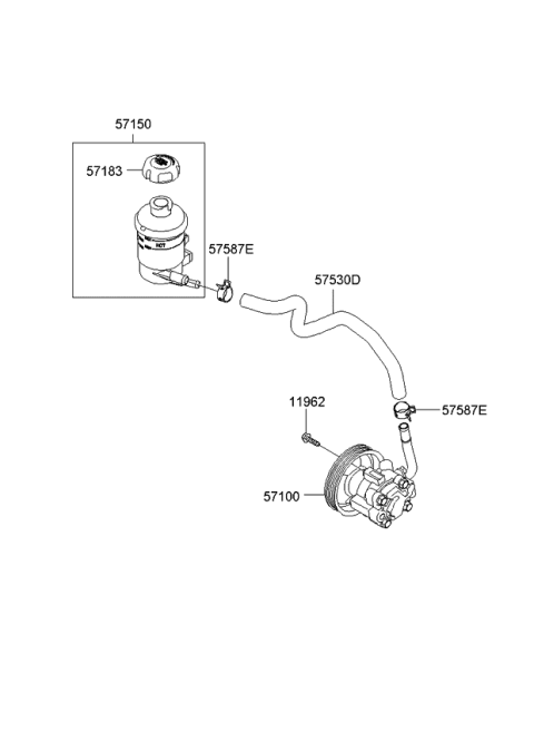 2008 Kia Sedona Power Steering Oil Pump Diagram