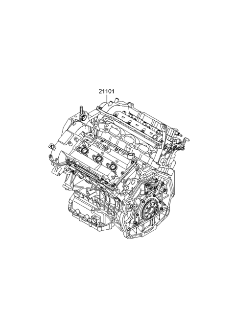 2009 Kia Sedona Sub Engine Assy Diagram