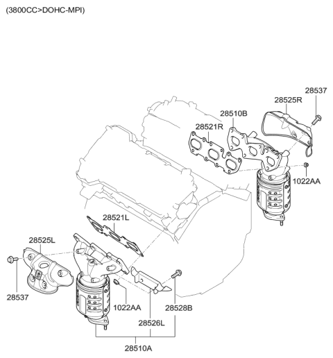 2006 Kia Sedona Exhaust Manifold Diagram 2