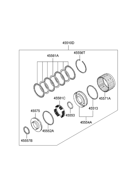 2014 Kia Sedona Transaxle Clutch-Auto Diagram 3